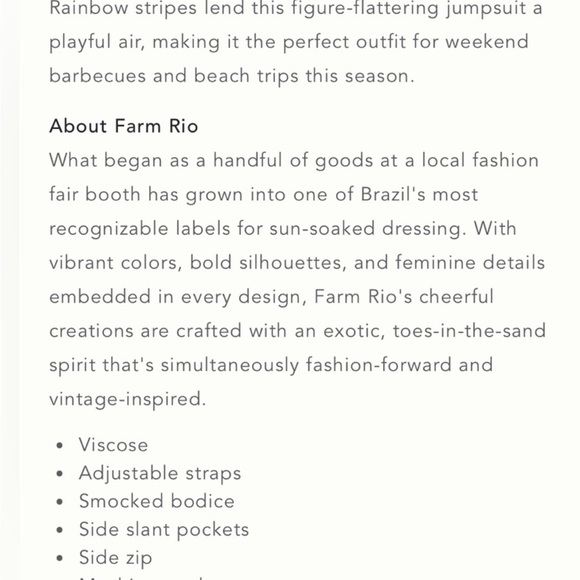 FARM Rio Multicolor Striped Jumpsuit - Picture 9 of 9